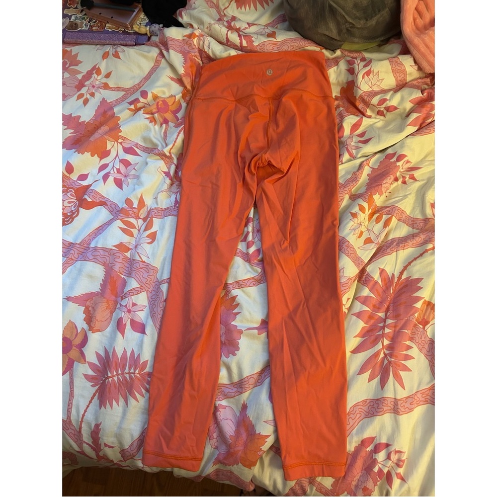 Warm Coral 25” Wunder Under Lululemon Leggings